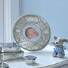 Evita Baby Photoframe - 18 cm Diameter - Handcrafted in Italy - Pewter