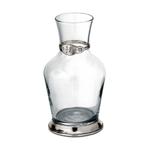 Francia Wine Carafe - 50 cl - Handcrafted in Italy - Pewter & Glass