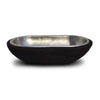 Fuga Oval Bowl  - 27 cm x 15 cm - Handcrafted in Italy - Pewter & Wood