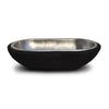 Fuga Oval Bowl  - 27 cm x 15 cm - Handcrafted in Italy - Pewter & Wood Fuga Oval Bowl  - 27 cm x 15 cm - Handcrafted in Italy - Pewter & Wood