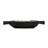 Fuga Oval Bowl (with handles) - 44 cm x 17.5 cm - Handcrafted in Italy - Pewter & Wood Fuga Oval Bowl (with handles) - 44 cm x 17.5 cm - Handcrafted in Italy - Pewter & Wood