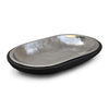 Fuga Oval Platter - 40.5 cm x 25.5 cm - Handcrafted in Italy - Pewter & Wood Fuga Oval Platter - 40.5 cm x 25.5 cm - Handcrafted in Italy - Pewter & Wood
