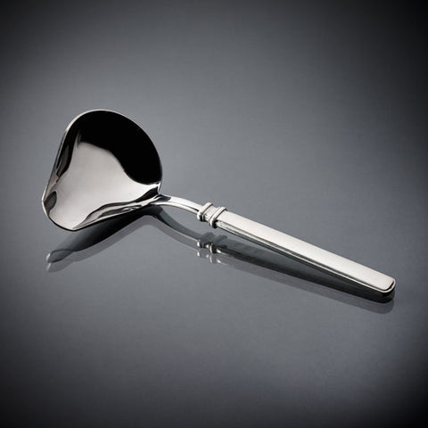 Gabriella Sauce Spoon - 17 cm Length - Handcrafted in Italy - Pewter & Stainless Steel