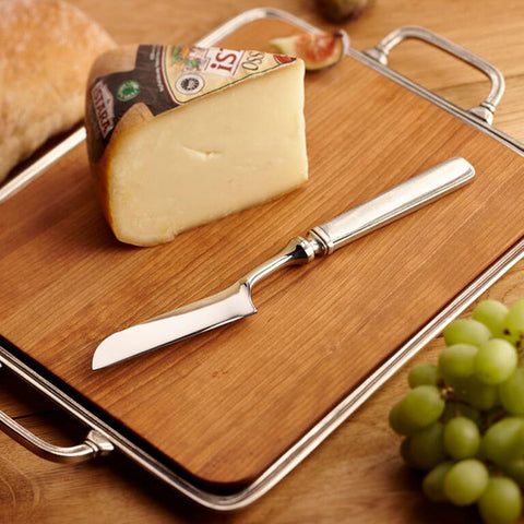 Gabriella Soft Cheese Knife - 25 cm Length - Handcrafted in Italy - Pewter & Stainless Steel