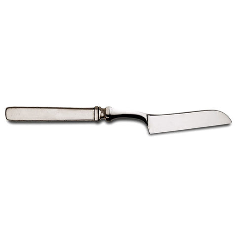 Gabriella Soft Cheese Knife - 25 cm Length - Handcrafted in Italy - Pewter & Stainless Steel