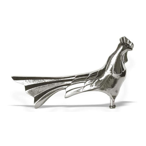 Art Nouveau-Style Gallo Cockerel Knife Rest - 8.5 cm Length - Handcrafted in Italy - Pewter