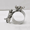 Art Nouveau-Style Gatto Dog & Cat Napkin Ring - 7 cm - Handcrafted in Italy - Pewter/Britannia Metal Art Nouveau-Style Gatto Dog & Cat Napkin Ring - 7 cm - Handcrafted in Italy - Pewter/Britannia Metal