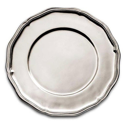 Giorgio Georgian-Style Charger - 32 cm Diameter - Handcrafted in Italy - Pewter