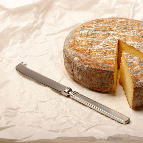 Gabriella Fork-Tipped Cheese Knife - 23 cm Length - Handcrafted in Italy - Pewter & Stainless Steel
