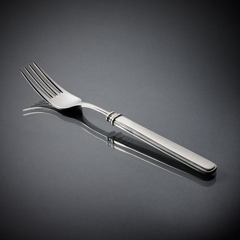 Gabriella Dinner Fork Set (Set of 6) - 21.5 cm Length - Handcrafted in Italy - Pewter & Stainless Steel