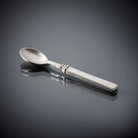 Gabriella Coffee Spoon Set (Set of 6) - 11.5 cm Length - Handcrafted in Italy - Pewter