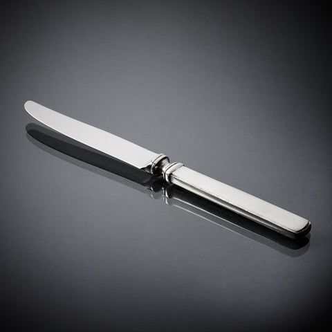 Gabriella Forged Dinner Knife Set (Set of 6) - 23 cm Length - Handcrafted in Italy - Pewter & Stainless Steel