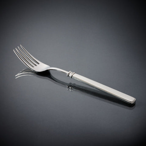 Gabriella Serving Fork - 26 cm Length - Handcrafted in Italy - Pewter & Stainless Steel