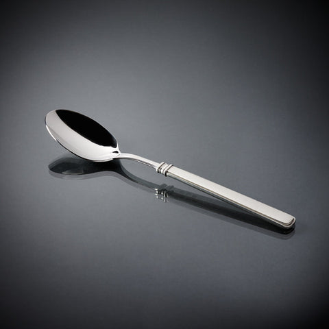 Gabriella Serving Spoon - 26 cm Length - Handcrafted in Italy - Pewter & Stainless Steel