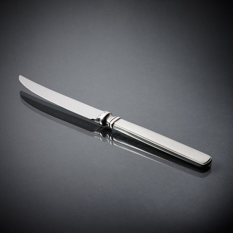 Gabriella Steak Knife Set (Set of 6) - 23 cm Length - Handcrafted in Italy - Pewter & Stainless Steel