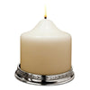 Glicerio Pillar Candle Base - 10 cm Diameter - Handcrafted in Italy - Pewter Glicerio Pillar Candle Base - 10 cm Diameter - Handcrafted in Italy - Pewter