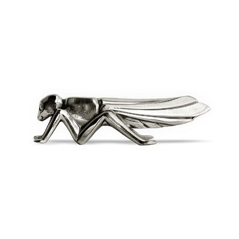 Art Nouveau-Style Cavalletta Grasshopper Knife Rest - 8.5 cm Length - Handcrafted in Italy - Pewter