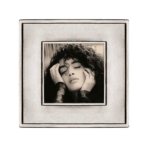 Lombardia Square Frame - 10.5 cm x 10.5 cm - Handcrafted in Italy - Pewter