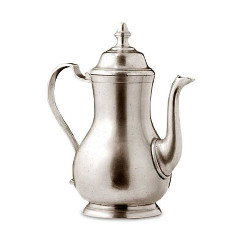 Loreto Coffee Pot - 0.8 L - Handcrafted in Italy - Pewter