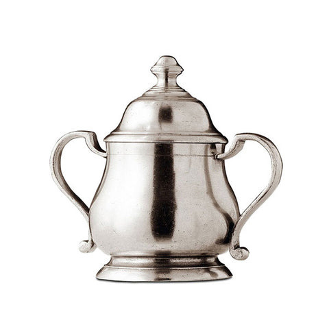 Loreto Sugar Pot - 13 cm Height - Handcrafted in Italy - Pewter