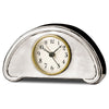 Luna Mantel Alarm Clock - 13 cm Width - Handcrafted in Italy - Pewter