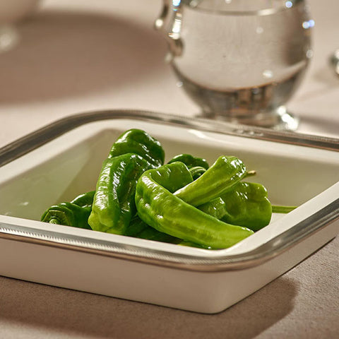 Luisa Square Serving Platter - 30 cm x 30 cm - Handcrafted in Italy - Pewter & Ceramic