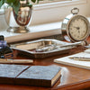 Matera Pocket Tray (Leather Inlay) - 21.5 cm x 17 cm - Handcrafted in Italy - Pewter & Leather Matera Pocket Tray (Leather Inlay) - 21.5 cm x 17 cm - Handcrafted in Italy - Pewter & Leather