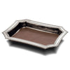 Matera Pocket Tray (Leather Inlay) - 21.5 cm x 17 cm - Handcrafted in Italy - Pewter & Leather Matera Pocket Tray (Leather Inlay) - 21.5 cm x 17 cm - Handcrafted in Italy - Pewter & Leather
