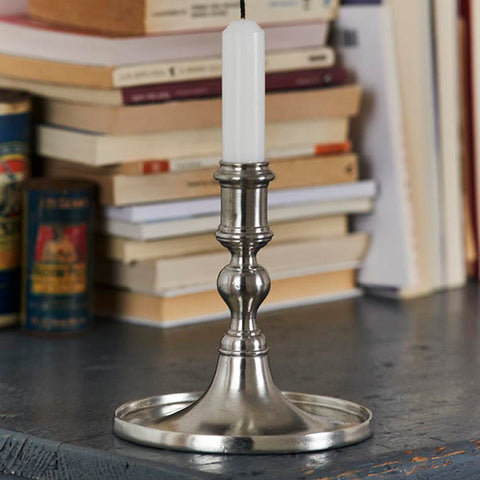 Medieval Candlestick - 14.5 cm Height - Handcrafted in Italy - Pewter