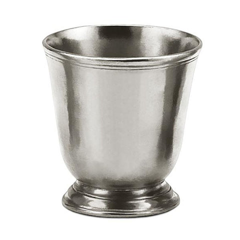 Medieval Low Footed Goblet - 9.5 cm - Handcrafted in Italy - Pewter