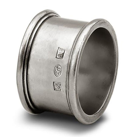 Medieval Round Napkin Ring (Set of 2) - 5 cm - Handcrafted in Italy - Pewter