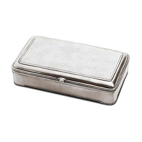 Medieval Lidded Box - 17.5 cm x 10 cm - Handcrafted in Italy - Pewter
