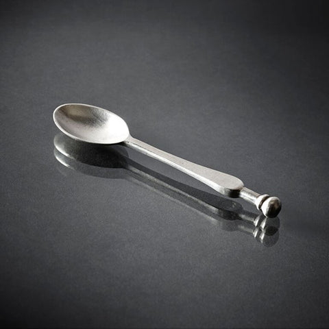 Napoli Taper Ball Teaspoon - 11.5 cm Length (Set of 4) - Handcrafted in Italy - Pewter