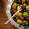 Oliva Olive Fork Set (Set of 4) - Straight Ball - 11.5 cm Length - Handcrafted in Italy - Pewter Oliva Olive Fork Set (Set of 4) - Straight Ball - 11.5 cm Length - Handcrafted in Italy - Pewter