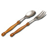 Orvieto Serving Fork & Spoon Set - 29 cm Length - Handcrafted in Italy - Pewter & Cherry Wood Orvieto Serving Fork & Spoon Set - 29 cm Length - Handcrafted in Italy - Pewter & Cherry Wood