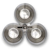 Osteria Condiment Holder (with handle & glass inserts) - 18.5 cm Diameter - Handcrafted in Italy - Pewter & Glass Osteria Condiment Holder (with handle & glass inserts) - 18.5 cm Diameter - Handcrafted in Italy - Pewter & Glass