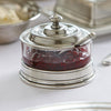 Osteria Jam Pot (with spoon) - 10 cm Diameter - Handcrafted in Italy - Pewter & Glass Osteria Jam Pot (with spoon) - 10 cm Diameter - Handcrafted in Italy - Pewter & Glass