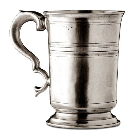 Piemonte Tankard - 1.05 L - Handcrafted in Italy - Pewter