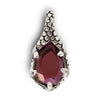 Tear of Light Pendant (Amethyst) - 5.5 cm - Handcrafted in Italy - Pewter & Crystal Glass