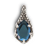 Tear of Light Pendant (Sapphire) - 5.5 cm - Handcrafted in Italy - Pewter & Crystal Glass Tear of Light Pendant (Sapphire) - 5.5 cm - Handcrafted in Italy - Pewter & Crystal Glass