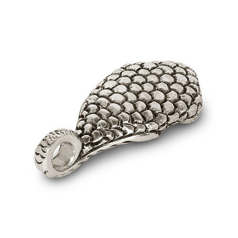 Tear of Light Pendant (Siam) - 5.5 cm - Handcrafted in Italy - Pewter & Crystal Glass