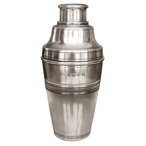 Piemonte Cocktail Shaker - 21 cm Height - Handcrafted in Italy - Pewter