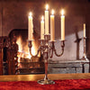 Roma 5 Flame Candelabra - 35.5 cm Height - Handcrafted in Italy - Pewter