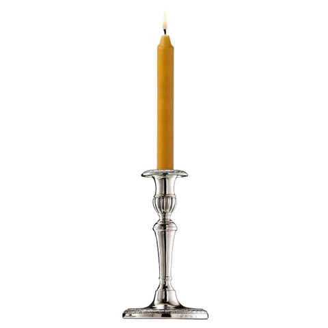 Roma Candlestick - 19.5 cm Height - Handcrafted in Italy - Pewter
