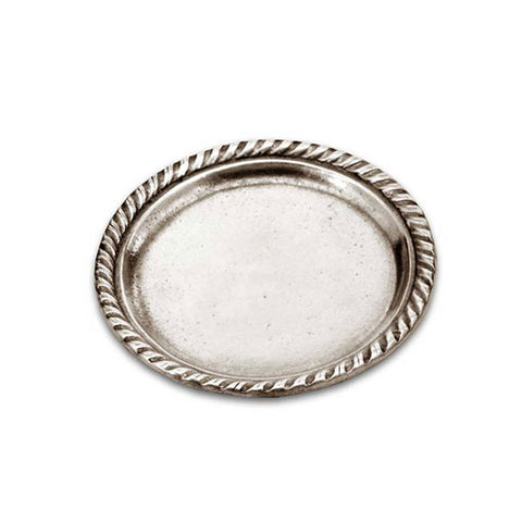 San Marco Plate (Set of 2) - 12.5 cm Diameter - Handcrafted in Italy - Pewter