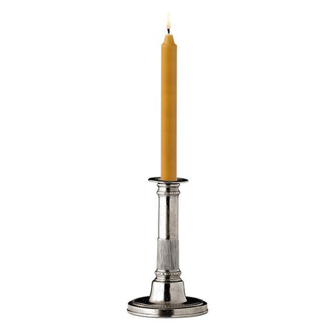 Servio Candlestick - 19.5 cm Height - Handcrafted in Italy - Pewter