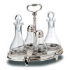 Siena Condiment Cruet Set - 24 cm Height - Handcrafted in Italy - Pewter & Glass Siena Condiment Cruet Set - 24 cm Height - Handcrafted in Italy - Pewter & Glass