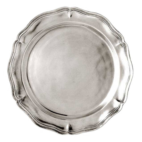 Siracusa Georgian-Style Edged Plate - 27 cm Diameter - Handcrafted in Italy - Pewter