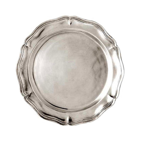 Siracusa Georgian-Style Edged Plate (Set of 2) - 14.5 cm Diameter - Handcrafted in Italy - Pewter