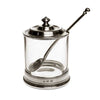 Sirmione Chutney/Pickle Pot (with spoon) - 13 cm Height - Handcrafted in Italy - Pewter & Crystal Sirmione Chutney/Pickle Pot (with spoon) - 13 cm Height - Handcrafted in Italy - Pewter & Crystal